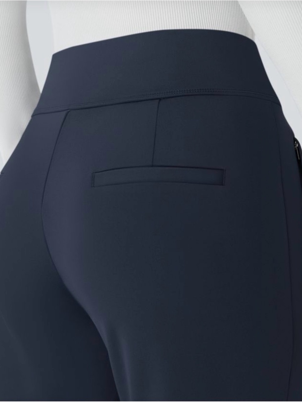 Halara Halara Flex DayStretch Side Zipper Navy Work Flare Pants XS NWOT - Picture 4 of 12